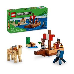 BLOQUE LEGO MINECRAFT EL VIAJE EN EL BARCO PIRATA 166pzas
