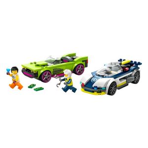BLOQUE LEGO CITY COCHE DE POLICIA Y POTENTE DEPORTIVO 213pzas