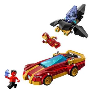 BLOQUE LEGO SUPER HEROES IRON MAN Y BLACK PANTHER VS HULK ROJO 295pzas