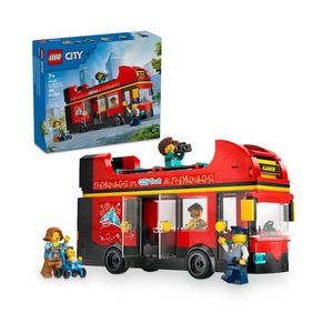 BLOQUE LEGO CITY AUTOBUS TURISTICO ROJO DE DOS PLANTA 384pzas