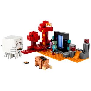 BLOQUE LEGO MINECRAFT LA EMBOSCADA EN EL PORTAL NETHER 352pzas