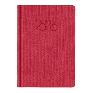 AGENDA 2026 DIARIA CARTERA 10x15 PORTOFINO ROJO BORDEAUX