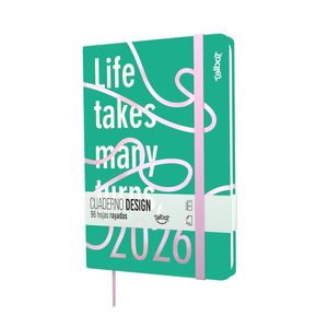 CUADERNO TALBOT 14x21 DIARY COVER EVERY TURN 96hjs.