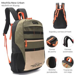 MOCHILA WANDERLUST NEW URBAN VERDE 46cm