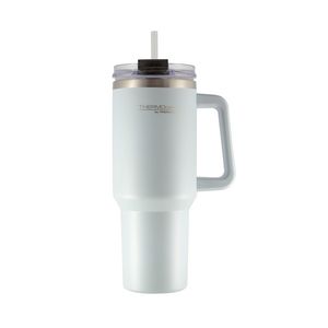 VASO TERMICO THERMOS CON MANIJA Y SORBETE 1200ml CELESTE