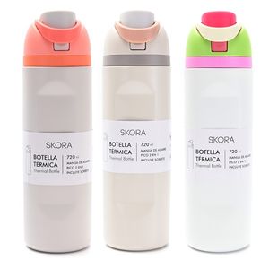 BOTELLA TERMICA SKORA CON PICO COLORES SURTIDOS 700ml