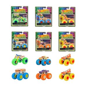 VEHICULO HOT WHEELS MONSTER TRUCKS 1:64 BRILLA EN LA OSCURIDAD