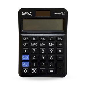 CALCULADORA ESCRITORIO TALBOT 12 DIGITOS NEGRA DC-108N